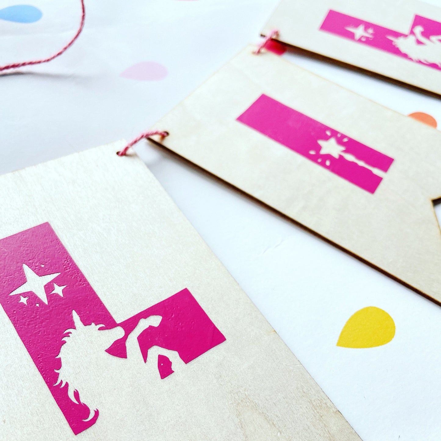 Personalised Unicorn Themed Garland