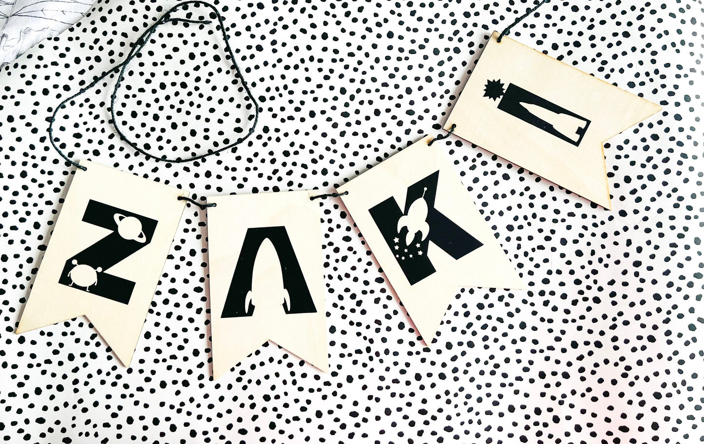 Personalised Space Themed Garland