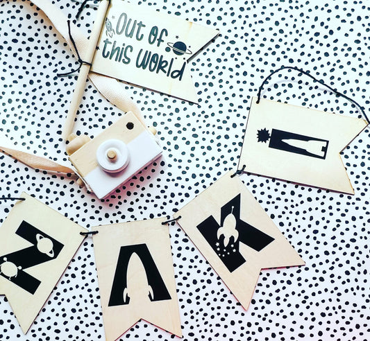 Personalised Space Themed Garland